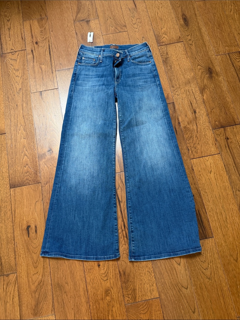 MOTHER Blue Wide Leg Flare Jeans NWT